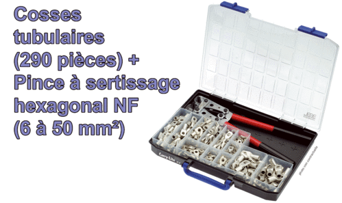 Pince à sertir pour cosses tubulaires cuivre de 6 à 70 mm² - EDF Electric Pince à sertir pour cosses tubulaires cuivre de 6 à 70 mm² - EDF Electric