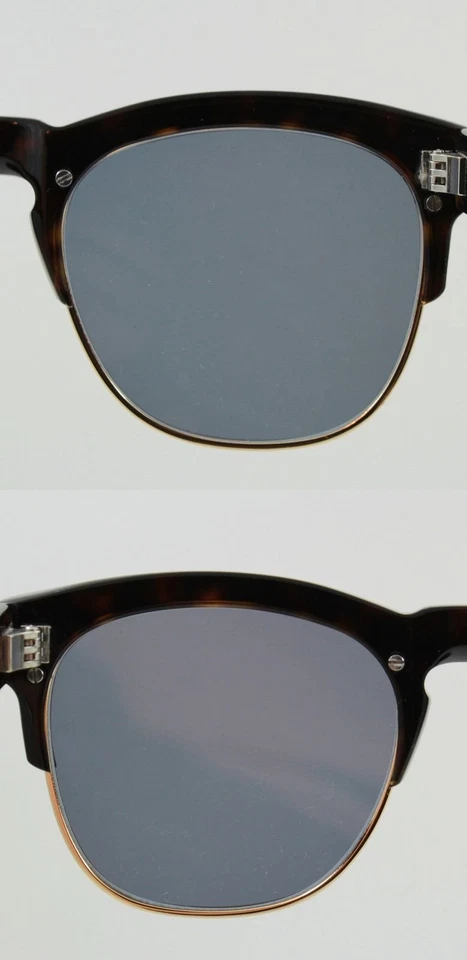 Wildfox Clufox Deluxe Sunglasses Gold Half Rim Tortoise Frame Iridium Mirror - Изображение 3 из 4