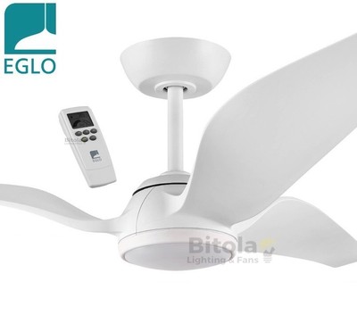 New Eglo Seagull Matt White Dc Ceiling Fan With Cct Led Light