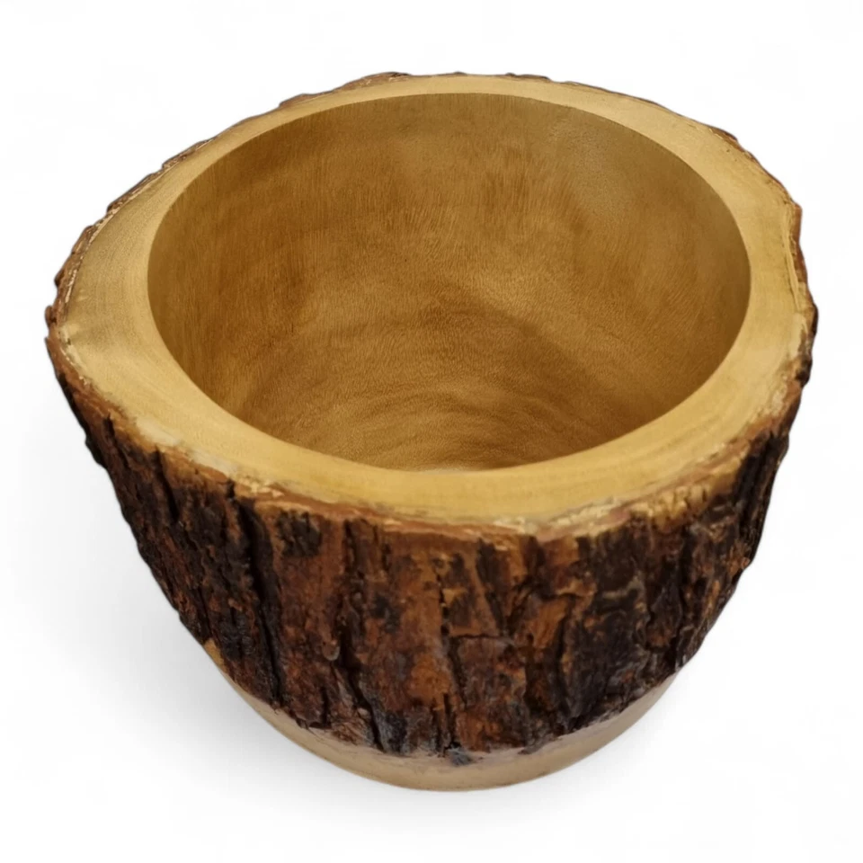 Mango Holz Übertopf Massiv Blumentopf Pflanze Pott Natur Braun Schale Dekoration - Bild 2 von 4