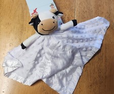 NEW Pro Goleem Lovey for Babies WHITE BLACK COW Security Blanket Unisex Boxed