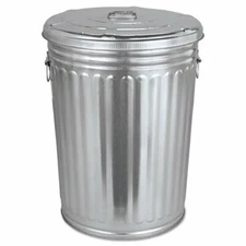 Magnolia Brush TRASHCAN20GAL Pre-galvanized Trash Can With Lid, Round, Steel,