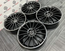 NEW 19" MB C63 STYLE ALLOY WHEELS- 5x112 -SATIN BLACK/DIAMOND LIP-FITS MERCEDES