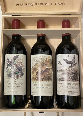 Caisse de Chasseur Cotes De Provence 3 Weinflaschen in Box 1993