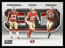 2021 Score #3D14 Navorro Bowman / Nick Bosa / Patrick Willis 49ers