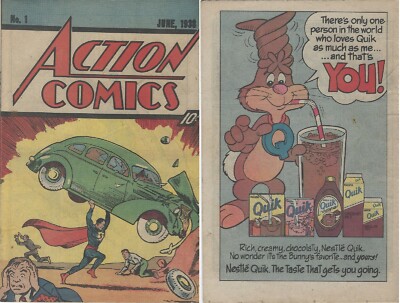 ACTION COMICS 1 NM 1st SUPERMAN RARE NESQUIK NESTLES QUIK GIVEAWAY