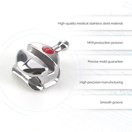 AZDENT Dental Orthodontic Q-type Bracket Spherical Braces ROTH/MBT 0.022 HK 345 - Picture 2 of 26
