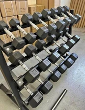 5lbs-50lbs Rubber Dumbbells - New, 550 LB Dumbbells Set