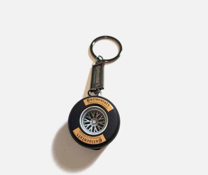 F 1 keychain Continental F1 wheel keychain tire wheel real rubber keyring toy