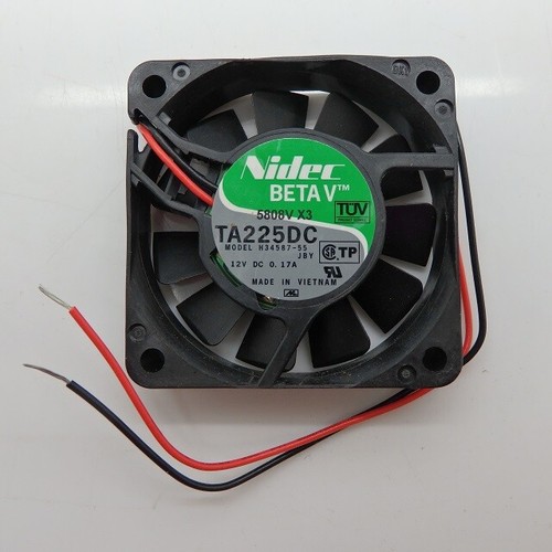 Nidec BETA V TA225DC 12VDC 0.17A 60x60x15mm 2-Wire Cooling Fan H34587-55 - 第 1/2 張圖片