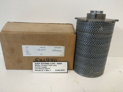 REFURBISHED! PRATT & WHITNEY OIL RETURN STRAINER CHECK VALVE 213421B 423777-C