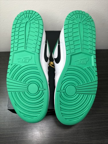 Nike Air Jordan 1 Low GS White Lucky Green Size 5Y Youth, 6.5 Women (553560-129) - Picture 8 of 8