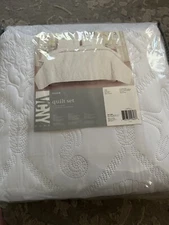 3pc Queen Shore Quilt Set SAND SHELL NEW - VCNY HOME