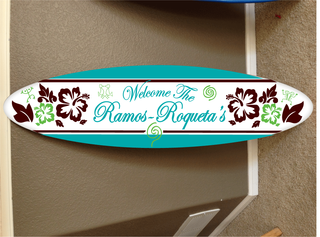 wall hanging surf board surfboard decor hawaiian beach surfing beach ...