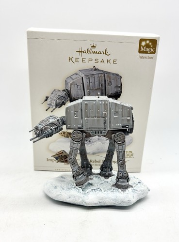Ornement de Noël souvenir Star Wars Imperial AT-AT Rebel Snowspeeder poinçon