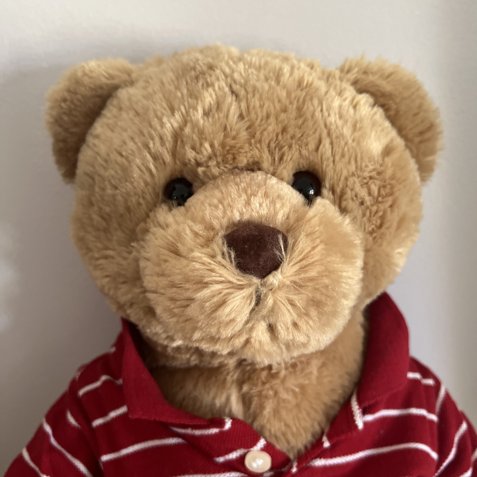 AEROPOSTALE AERO TEDDY BEAR 16" PLUSH Polo Shirt RED Stripe Stuffed Animal eBay