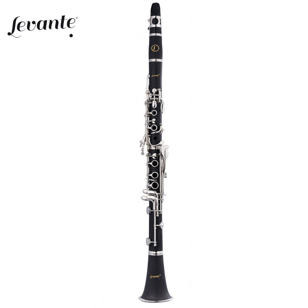 Levante LV-CL4100 Key of Bb DELUXE Clarinet with Soft Case and Straps - Black