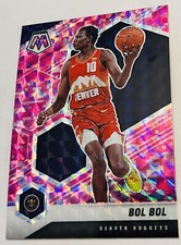 Bol Bol 2020-21 Panini Mosaic #169 Mosaic Camo Pink Denver Nuggets