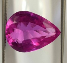 7.90 Ct Natural Mogok Pink Ruby Pear Gemstone Certified C4396 Birthday Gift