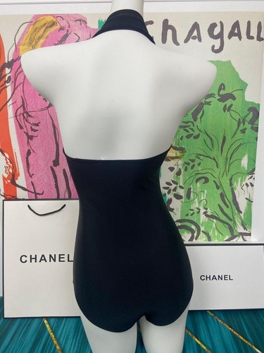 Chanel Women's Swimsuit Black White size L - Picture 4 of 9