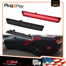 2x Smoked LED Side Marker Lights For 2015-2023 Dodge Challenger R/T ScatPack SXT