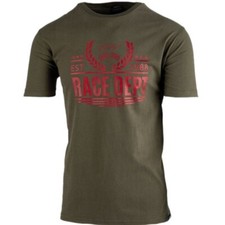RST Est 1988 T-Shirt Mens Casual Tee Motorcycle Khaki Green Red