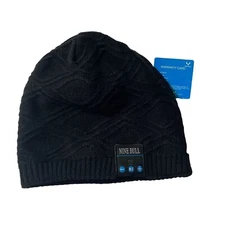 New Nine Bull Bluetooth Beanie Hat Cap Knit Black Wireless Winter Hat One Size