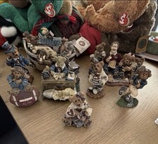 Boyds Bears Friends Bearstone Collection Vintage Resin Figurine Set