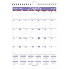 2026 Wall Calendar, 8" x 11", Small, Ruled Blocks PM12826 