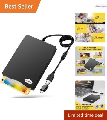 USB Floppy Disk Reader External Portable 3.5 inch 1.44 MB for PC Windows