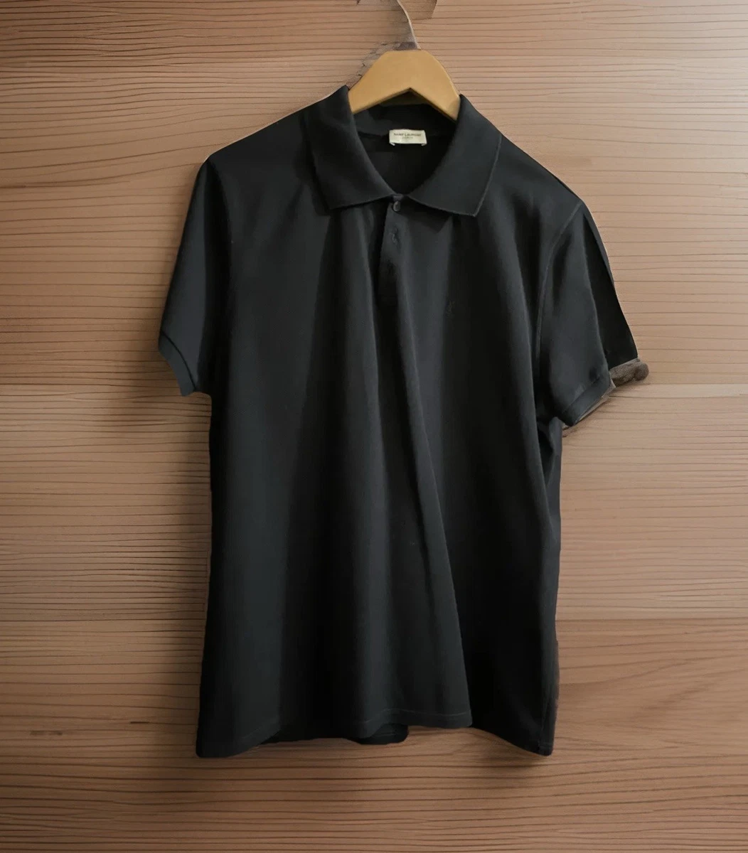 25+ Saint Laurent Short Sleeve Black Shirts for Men for sale