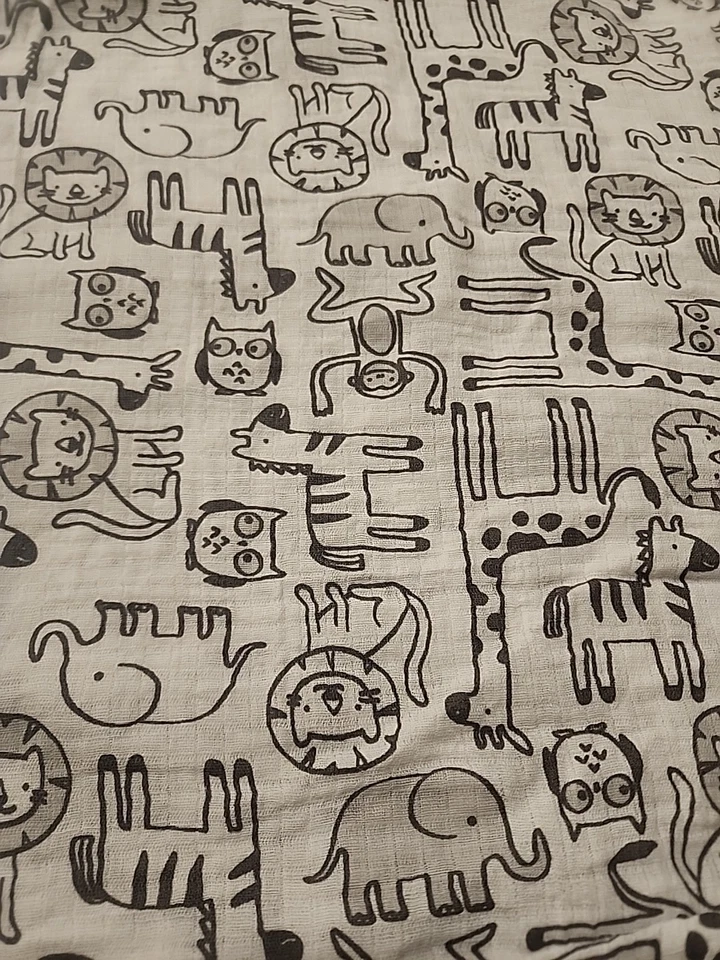 Manta Elefante 2021 Lambs & Ivy Jungle Zoo 100 % Algodón Muselina Safari Foto 3 de 4