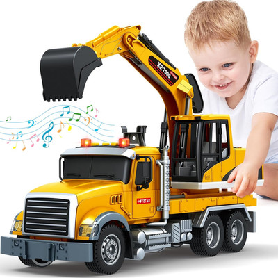 Kids Toys for 3 4 5 6 7 8 Years Old Boys, 15'' Excavator Truck Toy with Lights, S