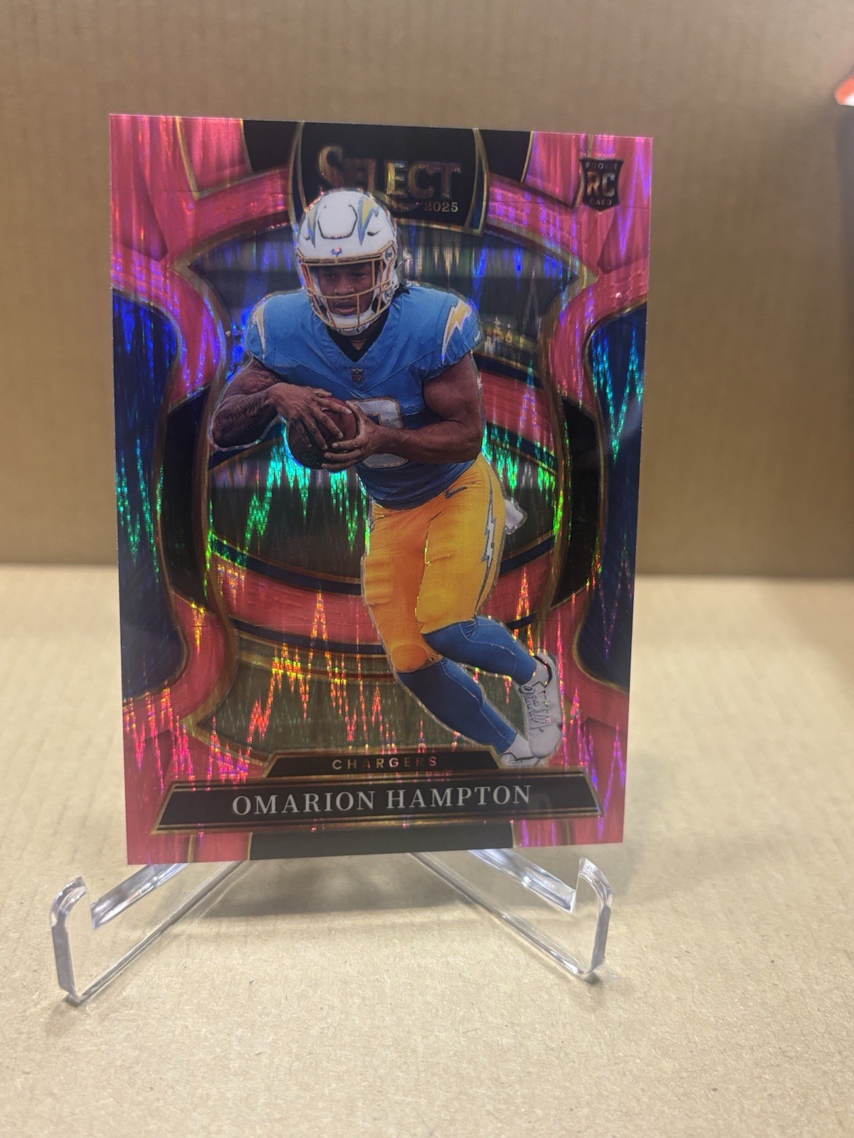 Panini 2025 Select Rookie Pink Shock Prizm Concourse Omarion Hampton