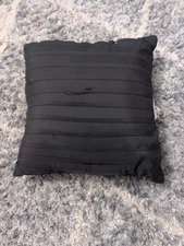 Black Layered Pillow For Decoration With Minor Damage As Seen In Photo