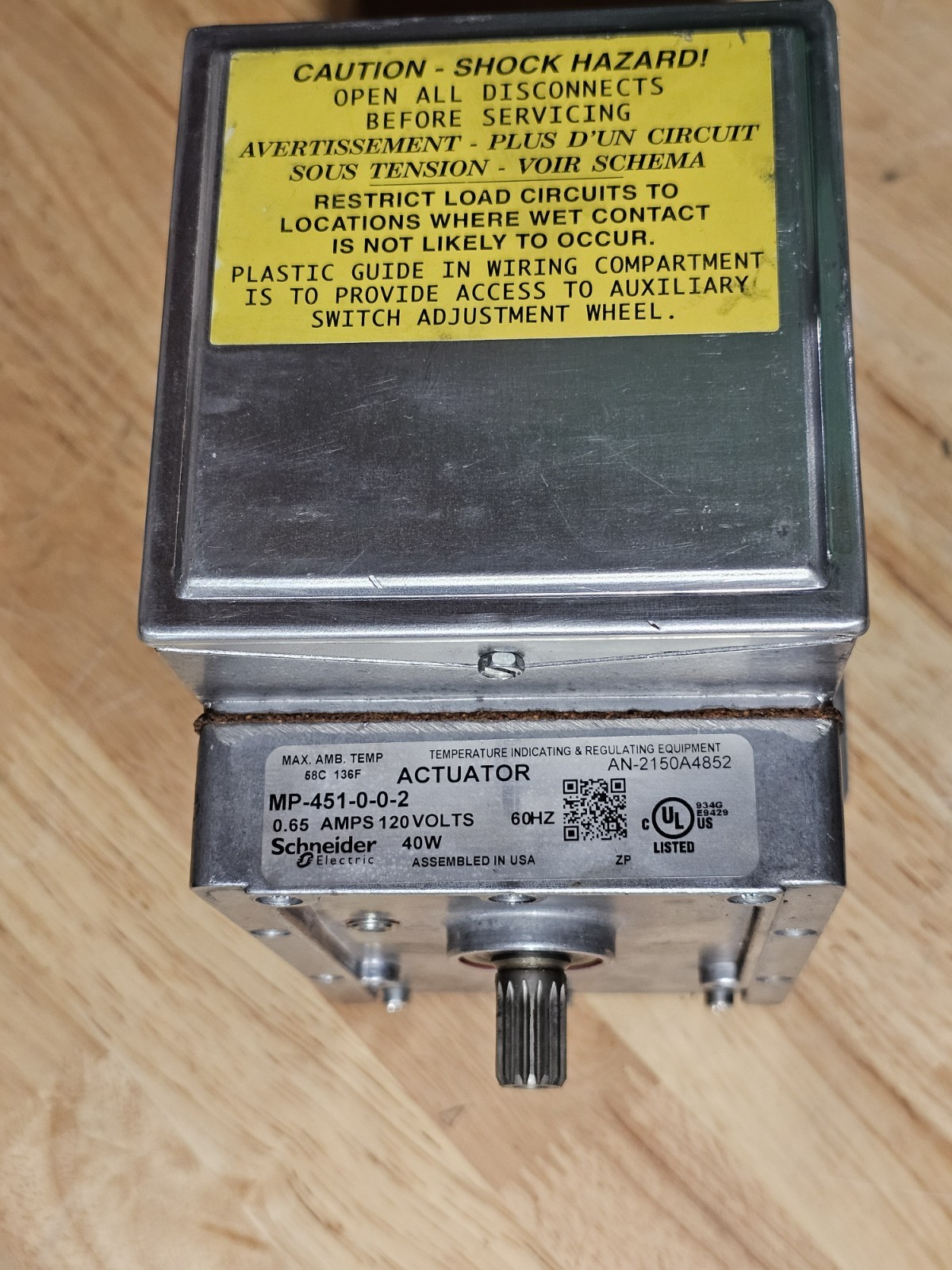 Schneider Electric MP-451-0-0-2 Electric Actuator 120VAC HVAC Damper Valve...