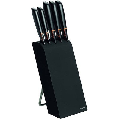 Fiskars Edge Messerblock mit 5 Messer Messerset Küchenmesser Kochmesser