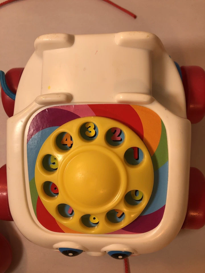LOT OF 2 FISHER PRICE TODDLER TOYS PULL TELEPHONE & SORTING BLOCKS - Image 3 of 4