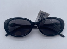 Gucci Womens Oval Full Rim G Logo Sunglasses GG1684SA Black Pre-Owned 55-18-145