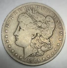 1904-P Morgan Silver Dollar $1 Fine Condition 90% Silver Dollar - 4494