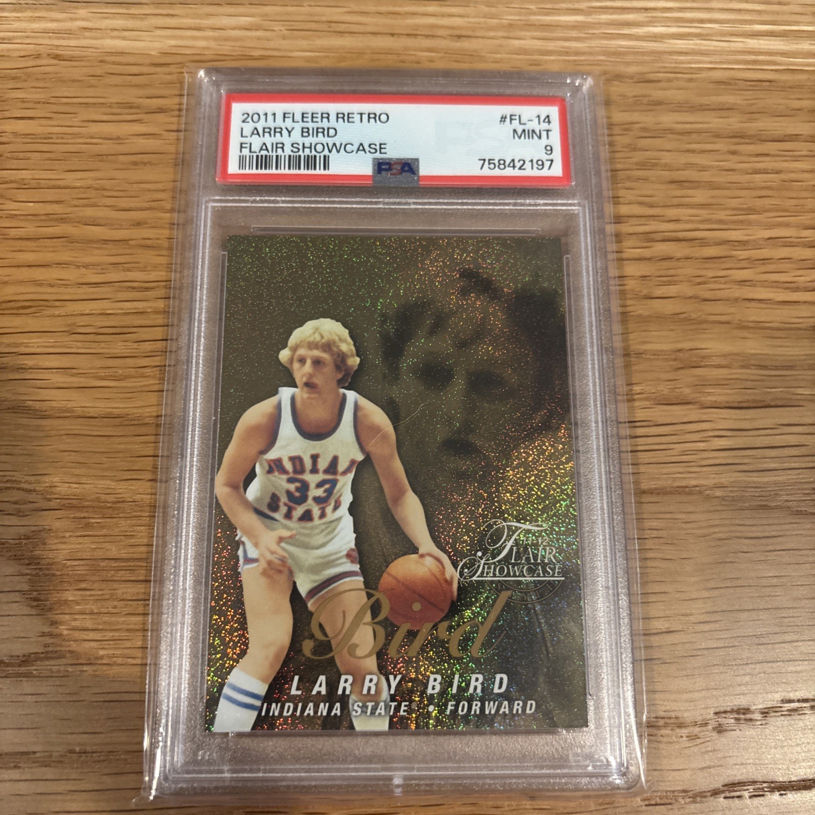 2011 Fleer Retro Larry Bird Flair Showcase FL-14 148/150 PSA 9 Low Pop Rare