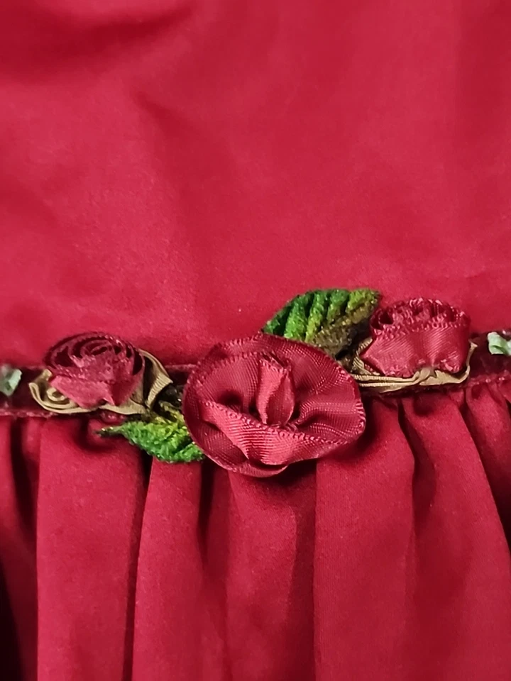 Amber Celeste For Biscotti Girls Red Holiday Dress Size 6 Preowned - Image 3 of 4