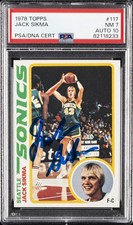 1978 TOPPS #117 JACK SIKMA PSA 7 AUTO 10