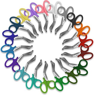 20 Pack EMT Trauma Shears - Multi-Color, Stainless Steel Medical Scissors for EM