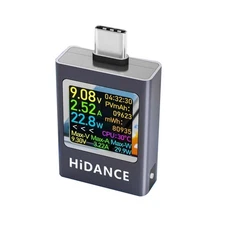 Compact USB C Multimeter for Type C Devices Voltage Current Power Measurement