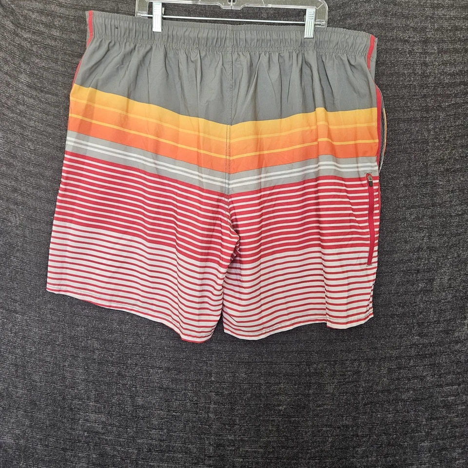 George  Mens Swim Trunks 2XL Bathing Suit Board Shorts Swimsuit Tropical Stripe - Image 4 of 4