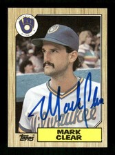 1987 Topps 640 Mark Clear signed auto autograph crisp blue sharpie JBN BXCP61