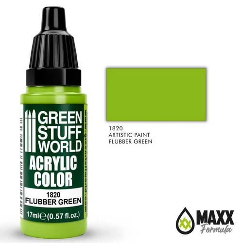 Green Stuff World Acrylic Color Paint - FLUBBER GREEN 17ml - Picture 2 of 2