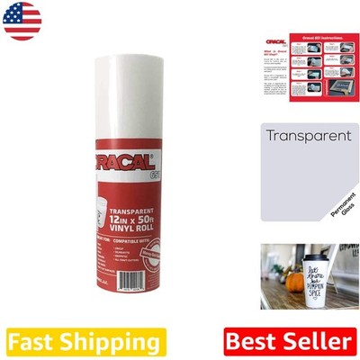 Professional 12.125'' x 50ft Gloss Transparent Vinyl Decal Material - Waterproof
