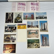 Vintage 1970's NASA Kennedy Space Center Lot of 12 Prints Postcards & Lunar Data